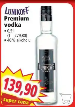 Norma LUNIKOFF Premium vodka nabídka