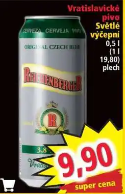 Norma Vratislavické pivo Světlé výčepní nabídka