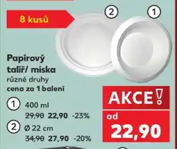 Kaufland Papírový talíř/miska nabídka