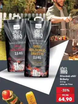 Kaufland Dřevěné uhlí/Brikety 2,5 kg nabídka