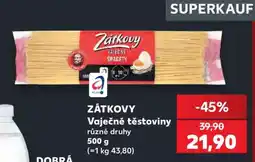 Kaufland Zátkovy vaječné těstoviny nabídka