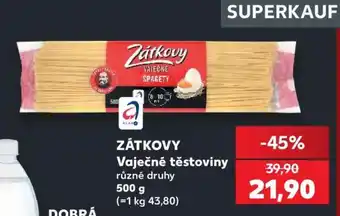 Kaufland Zátkovy vaječné těstoviny nabídka