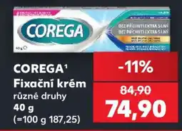 Kaufland Corega fixační krém nabídka