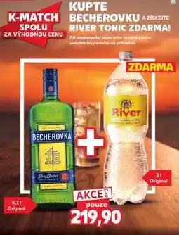 Kaufland Becherovka + River Tonic nabídka