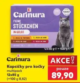 Kaufland Carinura Kapsičky pro kočky multipack nabídka