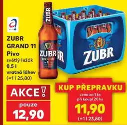 Kaufland ZUBR GRAND 11 Pivo nabídka