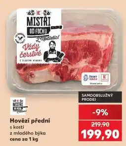 Kaufland Hovězí přední s kostí z mladého býka nabídka
