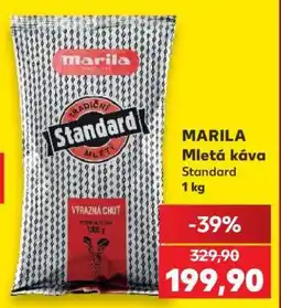 Kaufland MARILA Mletá káva Standard 1 kg nabídka