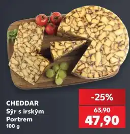 Kaufland CHEDDAR Sýr s irským Portrem 100 g nabídka