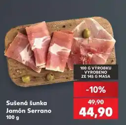 Kaufland Sušená šunka Jamón Serrano nabídka