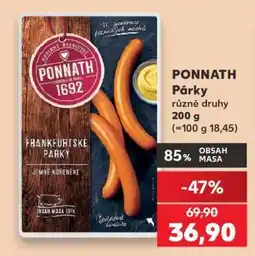 Kaufland Ponnath párky nabídka