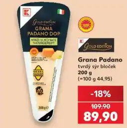 Kaufland Grana Padano tvrdý sýr bloček nabídka