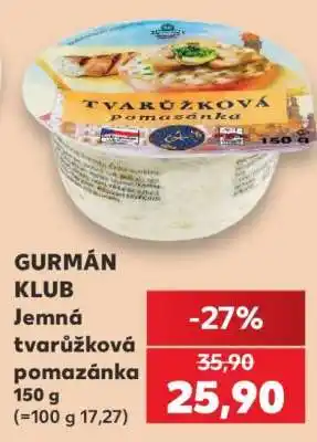 Kaufland Gurmán klub Jemná tvarůžková pomazánka nabídka