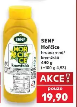 Kaufland SENF Hořčice hrubozrnná/kremžská nabídka