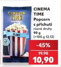Kaufland CINEMA TIME Popcorn s příchutí nabídka