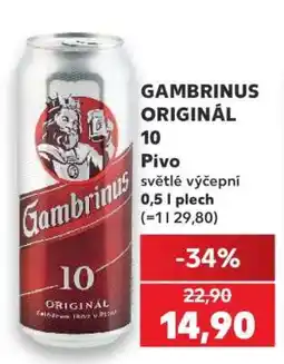 Kaufland Gambrinus Originál 10 nabídka