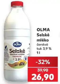Kaufland OLMA Selské mléko nabídka