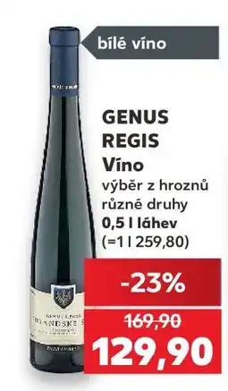 Kaufland GENUS REGIS Víno nabídka