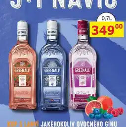 BENE Nápoje GREENALLS GIN nabídka