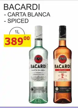BENE Nápoje BACARDI - CARTA BLANCA - SPICED nabídka