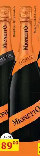 BENE Nápoje Mionetto Prosecco Doc Treviso šumivé víno BRUT nabídka