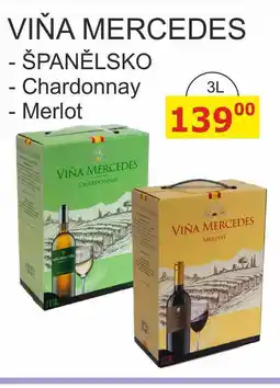 BENE Nápoje VIŇA MERCEDES - ŠPANĚLSKO nabídka