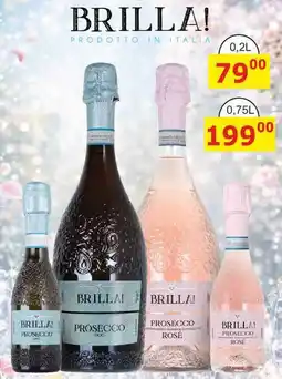 BENE Nápoje BRILLA! PROSECCO DOC nabídka