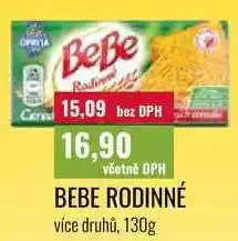 Ratio BEBE RODINNÉ, více druhů nabídka