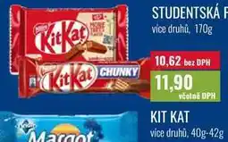 Ratio KIT KAT, více druhů, 40g-42g nabídka