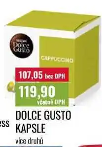 Ratio DOLCE GUSTO KAPSLE, více druhů nabídka