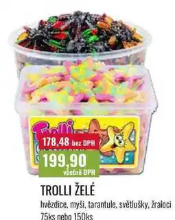 Ratio TROLLI ŽELÉ, 75ks nebo 150ks nabídka