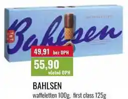 Ratio BAHLSEN, waffeletten nabídka