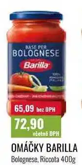 Ratio OMÁČKY BARILLA, Bolognese, Riccota nabídka