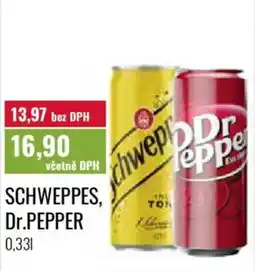 Ratio Schweppes, Dr.pepper nabídka