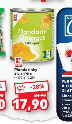 Kaufland Mandarinky nabídka