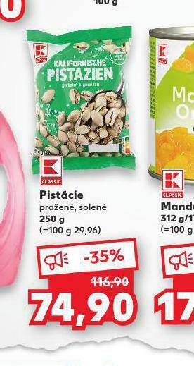 Kaufland Pistácie nabídka