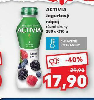 Kaufland Activia jogurtový nápoj nabídka