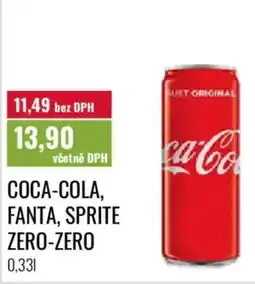 Ratio Coca-cola, fanta, sprite zero-zero nabídka