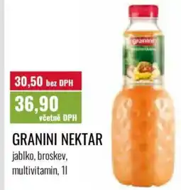 Ratio Granini nektar nabídka