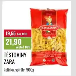 Ratio Těstoviny zara kolínka, spirály nabídka