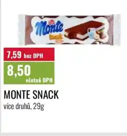 Ratio Monte snack nabídka