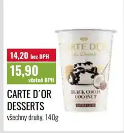 Ratio Carte d'or desserts nabídka