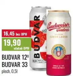 Ratio Budvar 12° budvar 33 plech nabídka