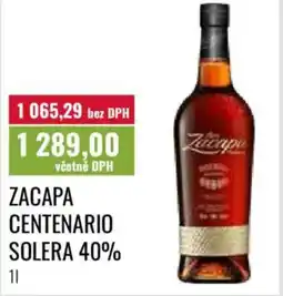 Ratio Zacapa centenario solera 40% nabídka