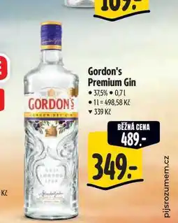 Albert Gordon's Premium Gin nabídka