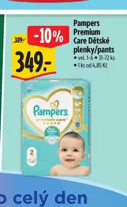 Albert Pampers Premium care Dětské jednorázové plenky 31-72 ks nabídka