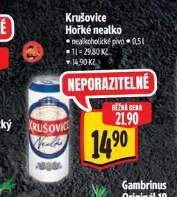 Albert Krušovice Hořké nealko nealkoholické pivo nabídka