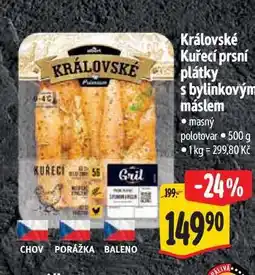 Albert Královské Kuřecí prsní plátky s bylinkovým máslem nabídka