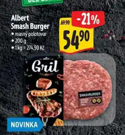 Albert Albert Smash Burger nabídka