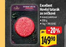 Albert Excellent Hovězí tatarák ze svíčkové nabídka
